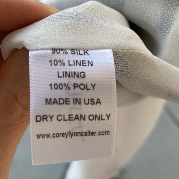 Anthro •corey lynn calter• Silk/Linen Rare Abstract Dress • Size 2 - Picture 12 of 12